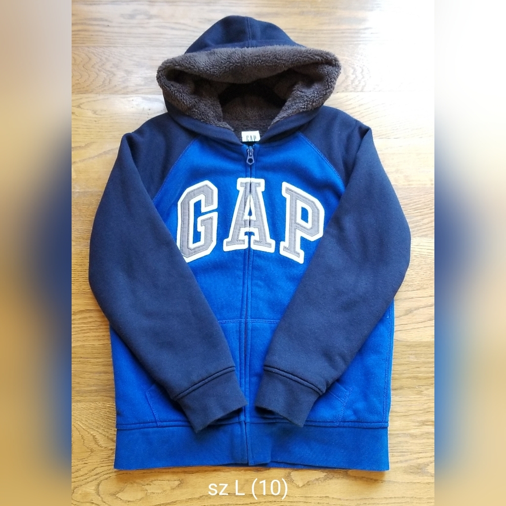 GAP Kids Blue and Black Hoodie